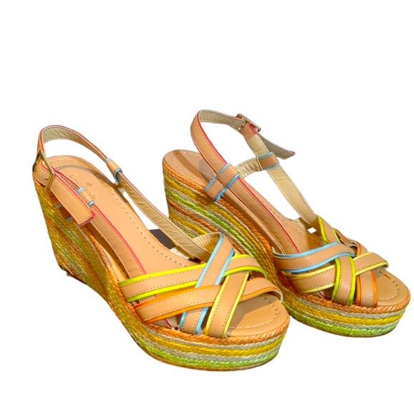 KATE SPADE Luxury Gorgeous Elegant Multicolor Platform Size 9.5 - Picture 7 of 16